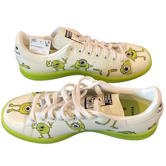 Adidas Stan Smith Originals Monsters Inc Mike Wazowski Disney Primegreen 8.5 9.5 - Picture 5 of 16